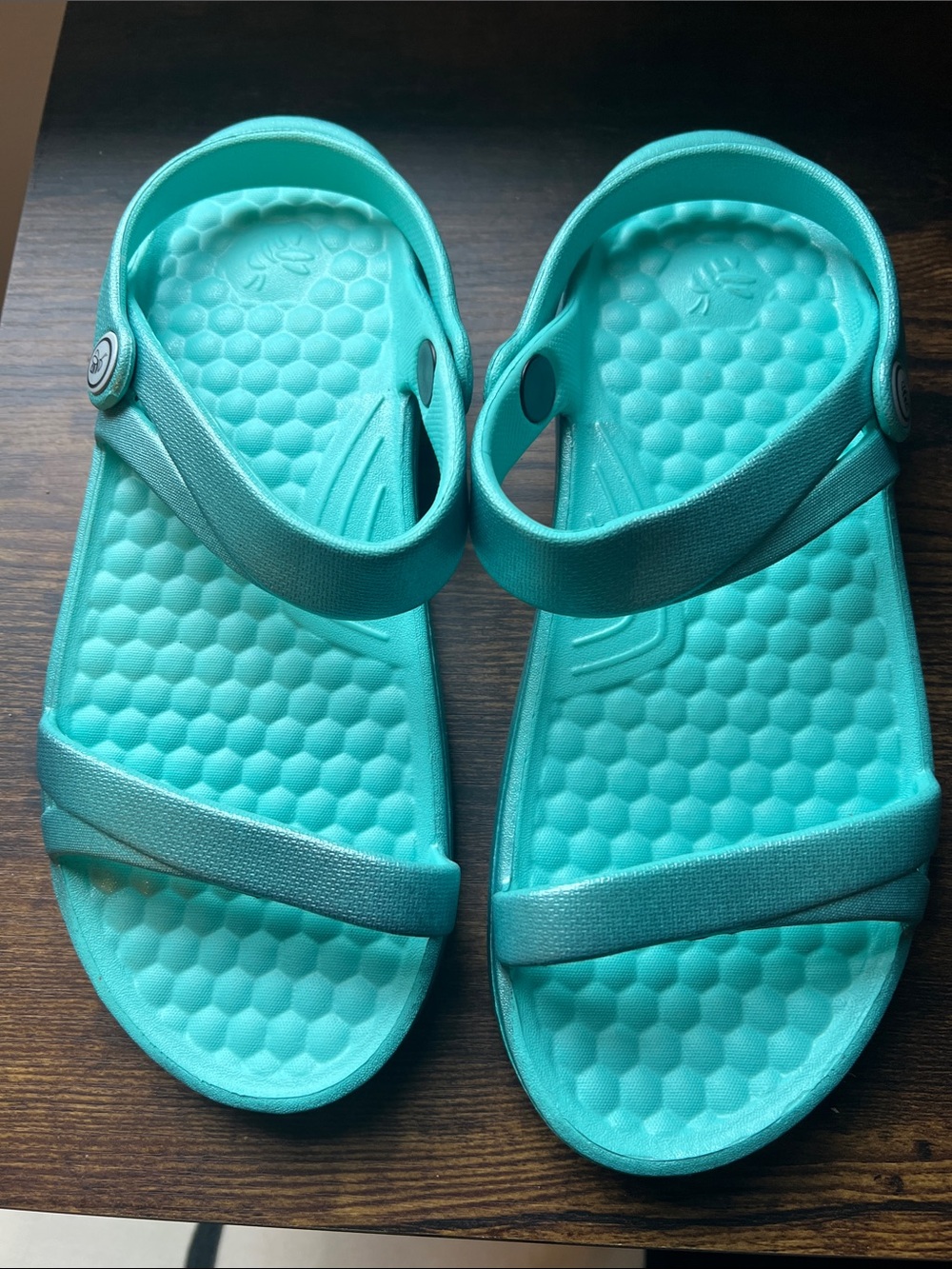Joybees…Aqua/Teal Slip-On Sandals